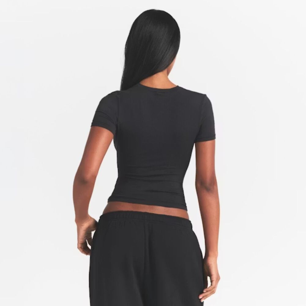 Skims cotton jersey top T-shirt small